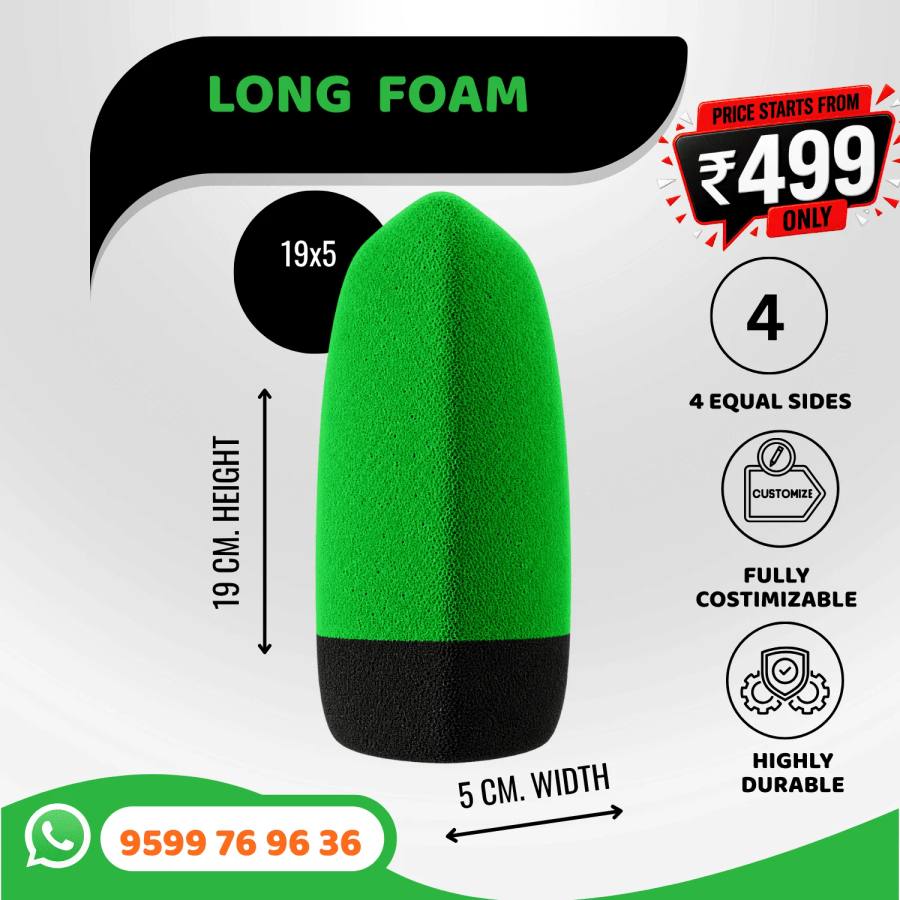 Long Shape Premium Quality Dual Colors Microphone Windshield