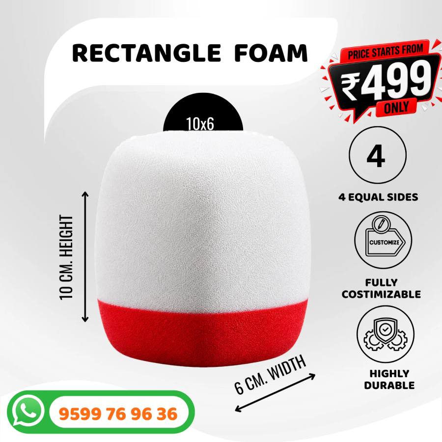 Rectangle Shape Premium Quality Dual Colour Microphone Windshield
