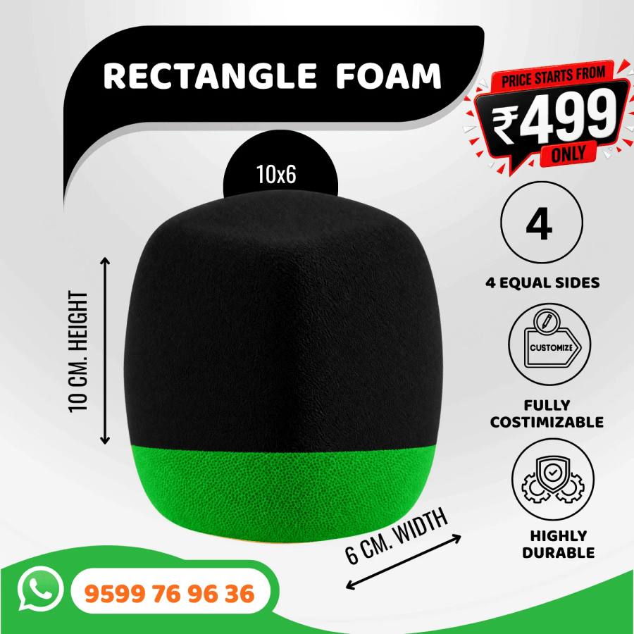 Rectangle Shape Premium Quality Dual Colors Microphone Windshield