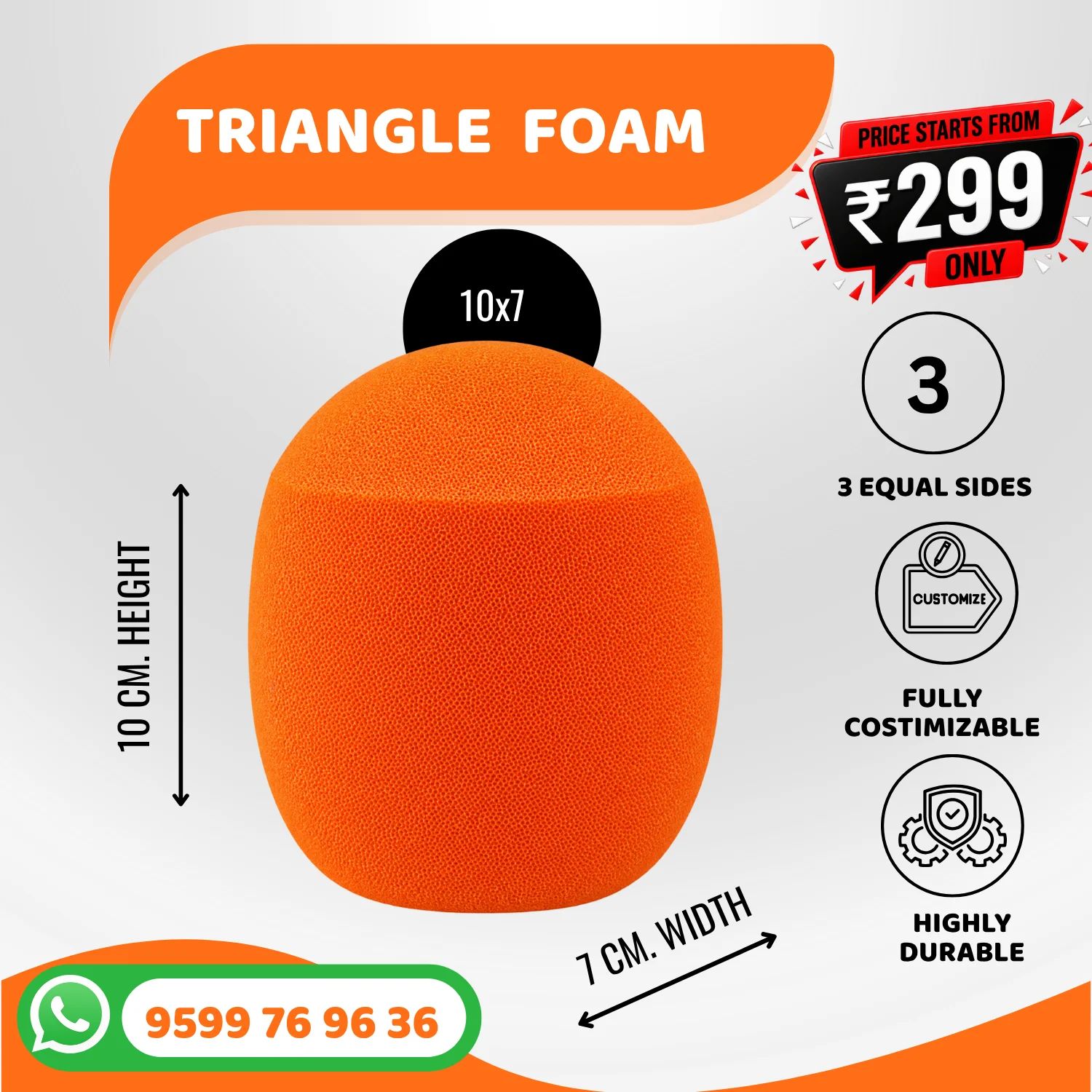 Triangle Shape Premium Quality Microphone Windshield