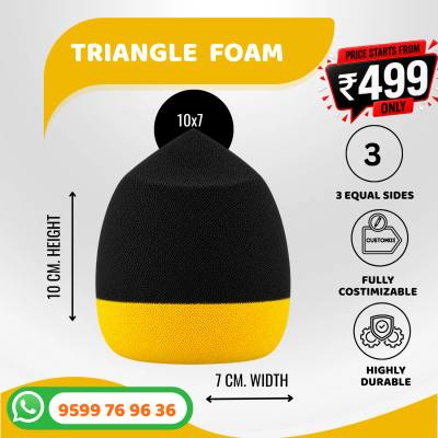 Triangle Shape Premium Quality Dual Colors Microphone Windshield