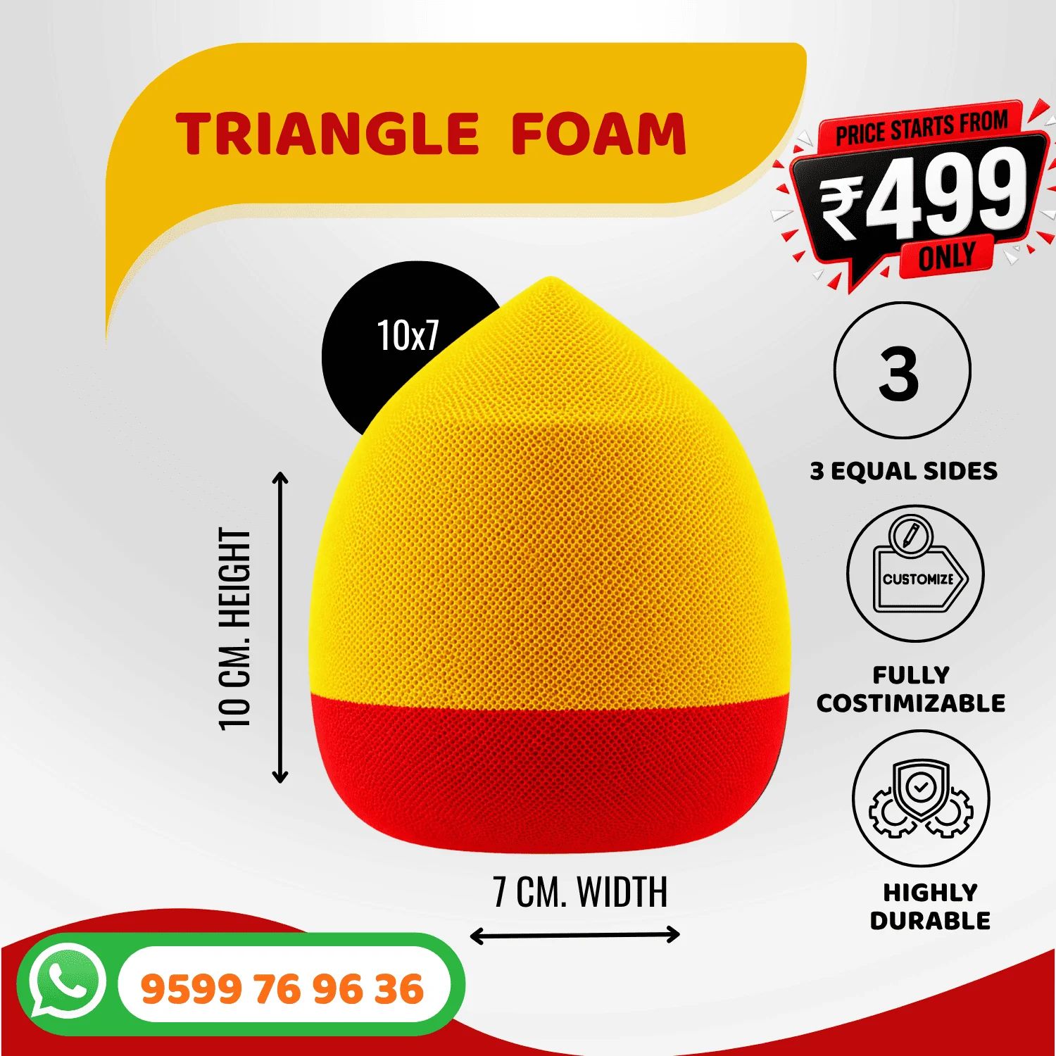 Triangle Shape Premium Quality Dual Colors Microphone Windshield