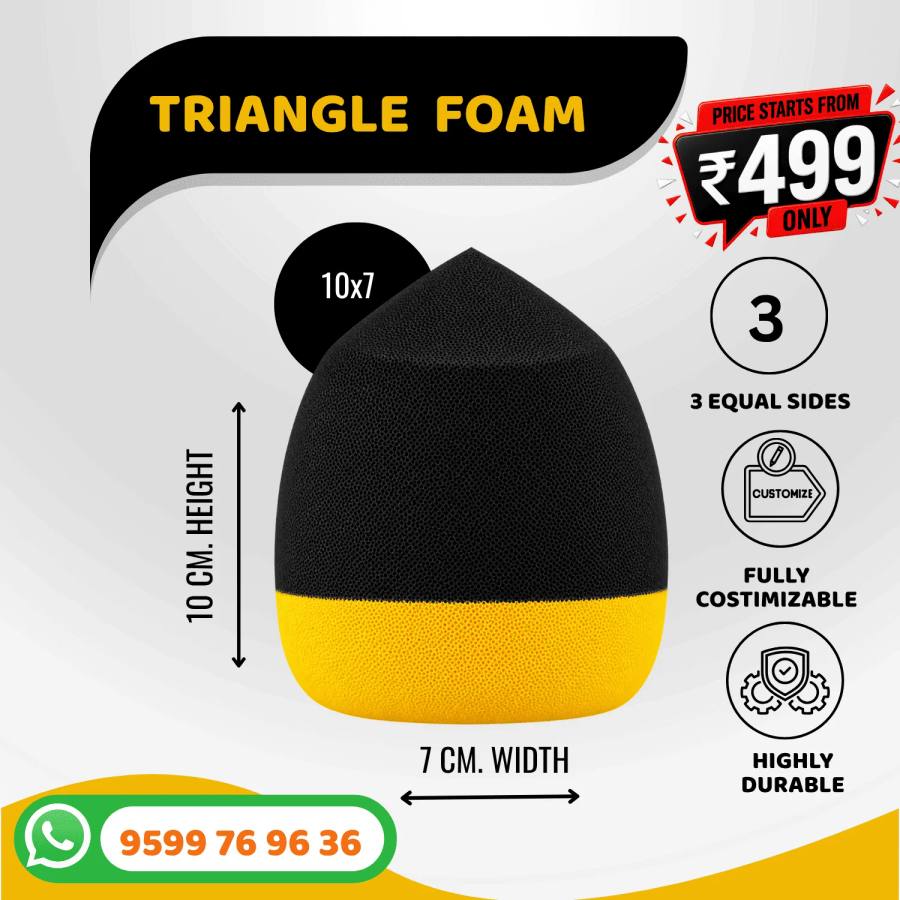 Triangle Shape Premium Quality Dual Colors Microphone Windshield